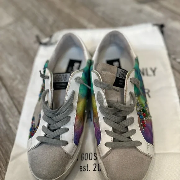 Golden Goose Multicolor tye dye and Crystal Superstars size 37 - Picture 4 of 12